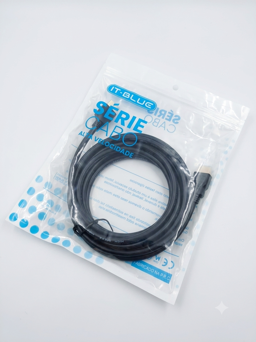 Cabo HDMI 2.0 Lelong LE-6625 3 Metros com Curva 90 Graus em L 4K Ultra HD